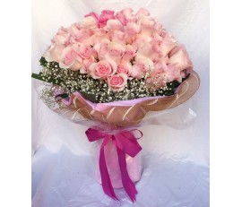 F112 99 PCS PINK ROSES BOUQUET